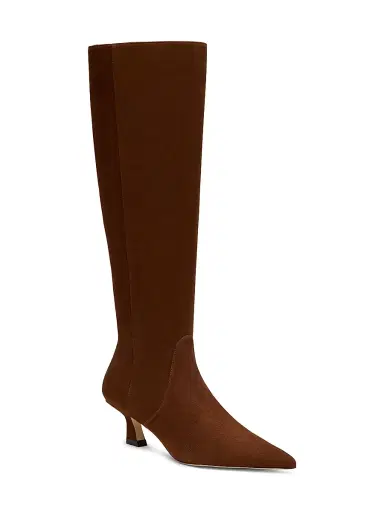 Stuart Weitzman Women's Vinnie 50MM Suede Boots - Deep Coffee | Thumbnail 2