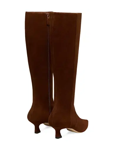 Stuart Weitzman Women's Vinnie 50MM Suede Boots - Deep Coffee | Thumbnail 3