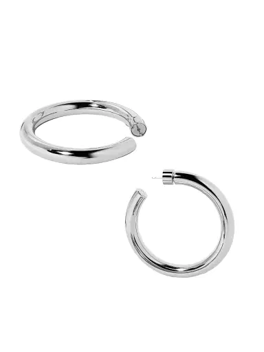 Jennifer Fisher Women's Samira Hoop Earrings - Silver | Thumbnail 2 Jennifer Fisher Women's Samira Hoop Earrings - Silver | Thumbnail 2