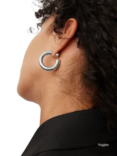 Jennifer Fisher Women's Samira Hoop Earrings - Silver | Thumbnail 4 Jennifer Fisher Women's Samira Hoop Earrings - Silver | Thumbnail 4