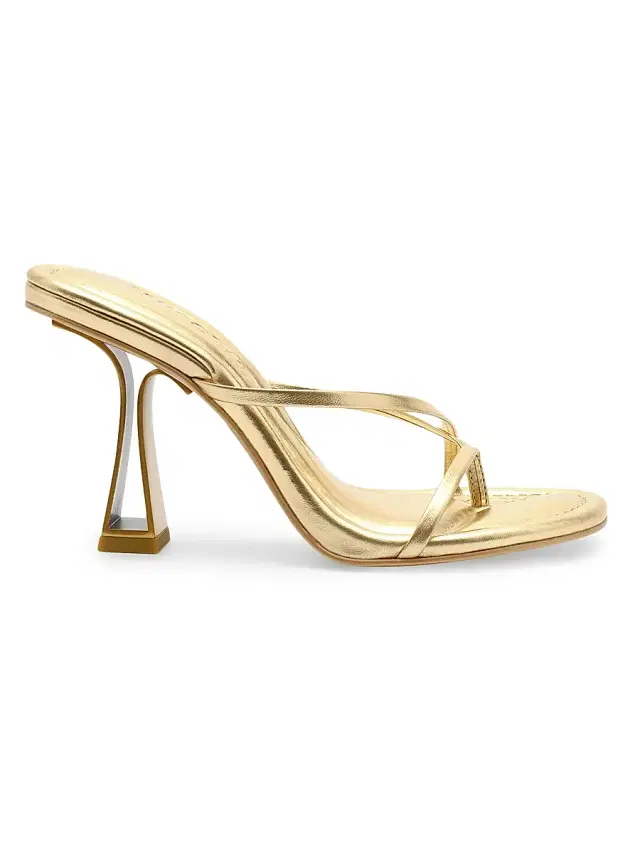 Cult Gaia Women's Soriah 0MM Leather Sandals - Brass