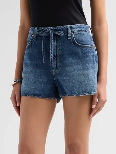 rag & bone Women's Nolan Drawstring Denim Shorts | Thumbnail 4