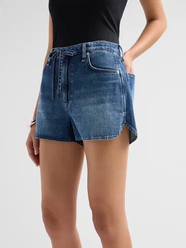 rag & bone Women's Nolan Drawstring Denim Shorts | Thumbnail 5
