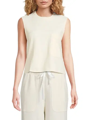 TWP Women's Short Muscle Cotton-Blend Tank - | Thumbnail 3