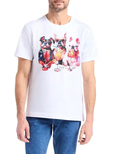 Robert Graham Men's Hair Of The Dog Knit T-Shirt | Thumbnail 3 Robert Graham Men's Hair Of The Dog Knit T-Shirt | Thumbnail 3