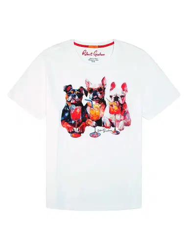 Robert Graham Men's Hair Of The Dog Knit T-Shirt | Thumbnail 1 Robert Graham Men's Hair Of The Dog Knit T-Shirt | Thumbnail 1