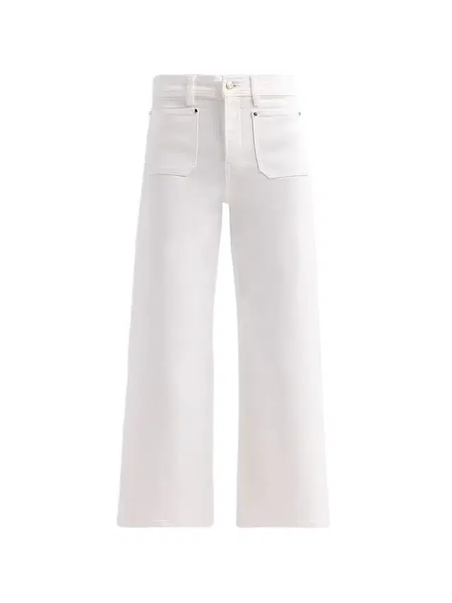 FRAME Women's Le Slim Palazzo Crop Jeans - Au Natural Clean