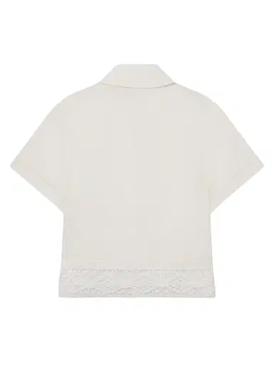 Frame Women's The Heirloom Lace-Trim Shirt - White - Size XL | Thumbnail 3