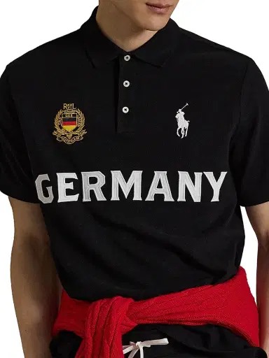 Polo Ralph Lauren Men's Germany Knit Cotton Polo Shirt - Polo Black - Size XL | Thumbnail 5