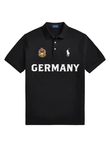 Polo Ralph Lauren Men's Germany Knit Cotton Polo Shirt - Polo Black - Size XL | Thumbnail 1