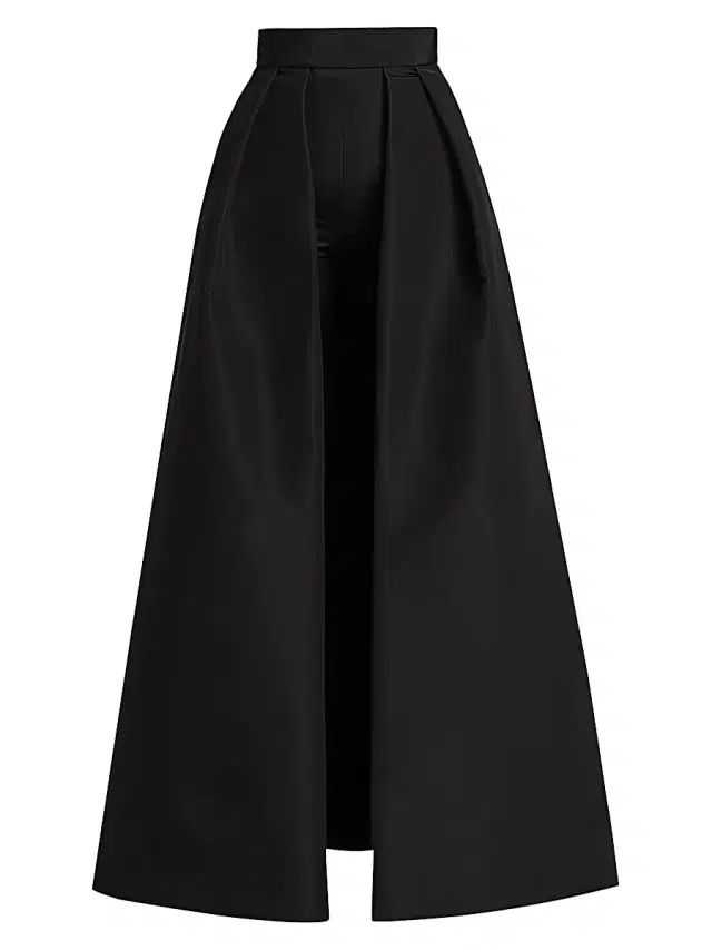 Alexia María Women's Convertible Collection Silk Cigarette Pants & Skirt - Black