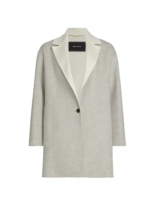 Kiton Women's Two-Tone Cashmere Jacket - Grey