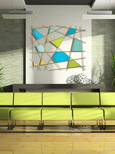 Karo Studios Geometric Glass & Metal Wall Sculpture | Thumbnail 2 Karo Studios Geometric Glass & Metal Wall Sculpture | Thumbnail 2