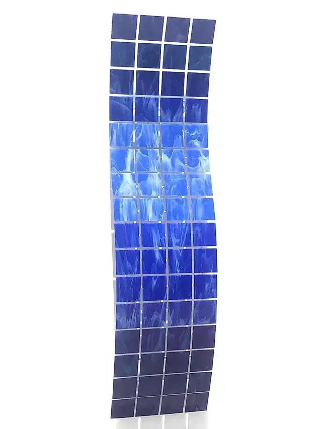 Karo Studios Crest Glass & Metal Wall Sculpture - Blue