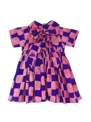 Elisamama Baby Girl's, Little Girl's & Girl's Kemi Bow-Accented Printed Dress - Blue | Thumbnail 1