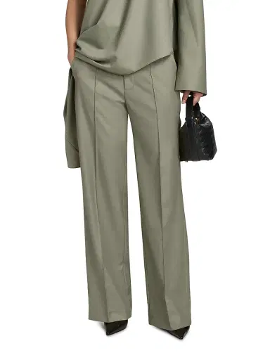 Ronny Kobo Women's Rowley Wool-Blend Pants - Sage - Size Small | Thumbnail 3 Ronny Kobo Women's Rowley Wool-Blend Pants - Sage - Size Small | Thumbnail 3