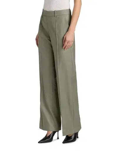 Ronny Kobo Women's Rowley Wool-Blend Pants - Sage - Size Small | Thumbnail 4 Ronny Kobo Women's Rowley Wool-Blend Pants - Sage - Size Small | Thumbnail 4