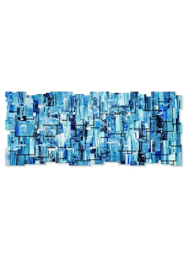 Karo Studios Oceanic Aluminum & Steel Wall Sculpture - Blue