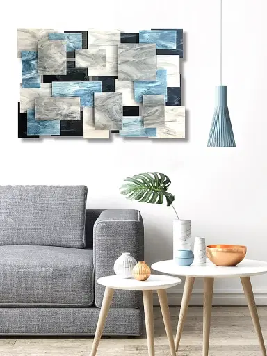 Karo Studios Arctic Abstract Glass & Metal Wall Sculpture | Thumbnail 2 Karo Studios Arctic Abstract Glass & Metal Wall Sculpture | Thumbnail 2