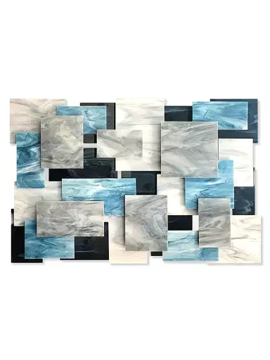 Karo Studios Arctic Abstract Glass & Metal Wall Sculpture | Thumbnail 1 Karo Studios Arctic Abstract Glass & Metal Wall Sculpture | Thumbnail 1
