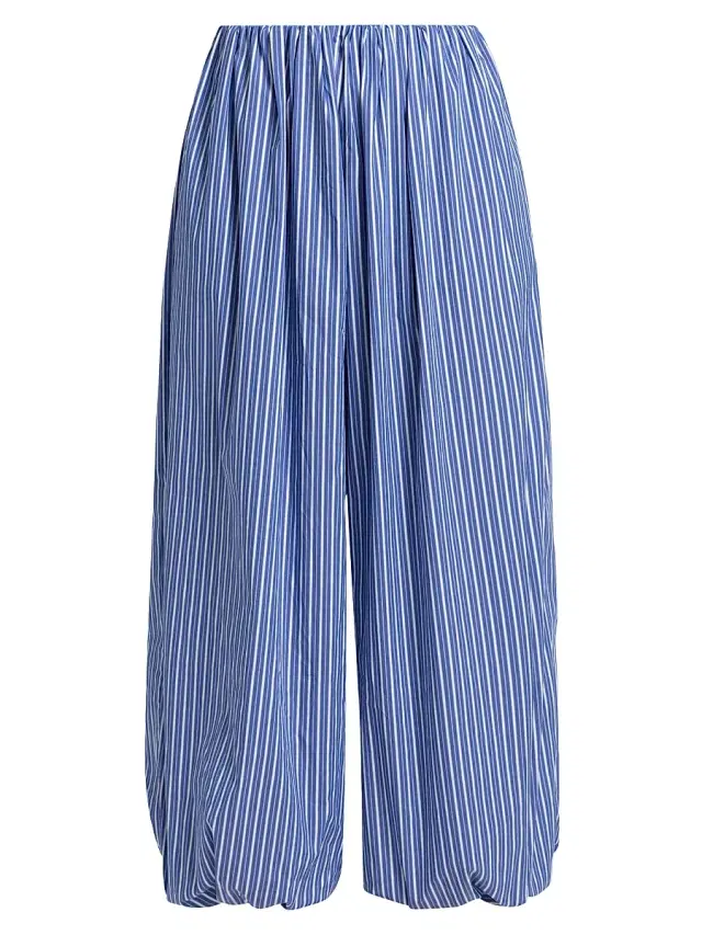 Women's Brina Cotton-Blend Bubble Pants - Cobalt Stripe