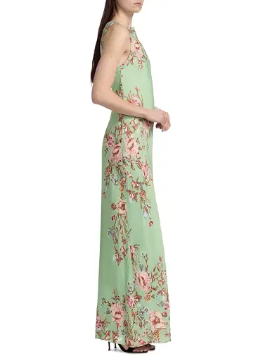 Hemant & Nandita Women's Floral Bias-Cut Maxi Dress - Green - Size Large | Thumbnail 4 Hemant & Nandita Women's Floral Bias-Cut Maxi Dress - Green - Size Large | Thumbnail 4