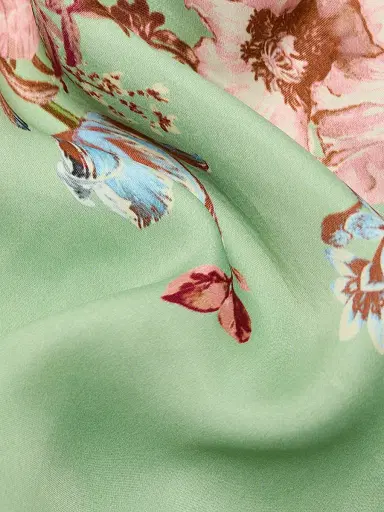 Hemant & Nandita Women's Floral Bias-Cut Maxi Dress - Green - Size Large | Thumbnail 7 Hemant & Nandita Women's Floral Bias-Cut Maxi Dress - Green - Size Large | Thumbnail 7