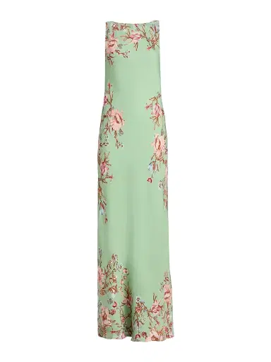 Hemant & Nandita Women's Floral Bias-Cut Maxi Dress - Green - Size Large | Thumbnail 1 Hemant & Nandita Women's Floral Bias-Cut Maxi Dress - Green - Size Large | Thumbnail 1