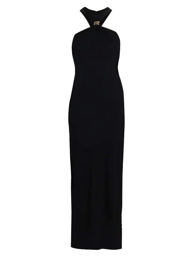 Ronny Kobo Women's Ziamara Column Maxi Dress - Black