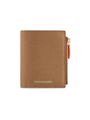 MAISON de SABRÉ Women's Leather Bifold Wallet - Sandstone Manhattan | Thumbnail 1 MAISON de SABRÉ Women's Leather Bifold Wallet - Sandstone Manhattan | Thumbnail 1