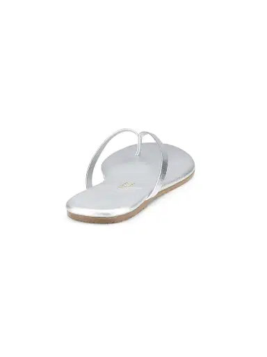 TKEES Women's Metallics Leather Flip Flops - Fairylust - Size 11 | Thumbnail 3