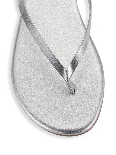 TKEES Women's Metallics Leather Flip Flops - Fairylust - Size 11 | Thumbnail 4