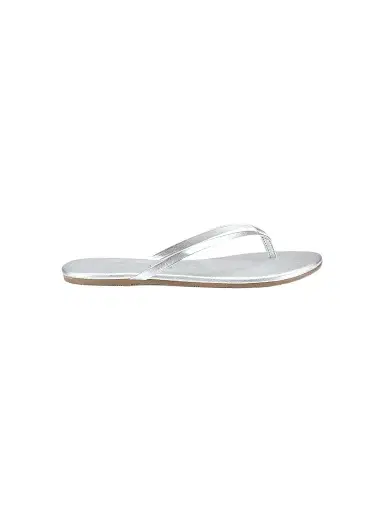 TKEES Women's Metallics Leather Flip Flops - Fairylust - Size 11 | Thumbnail 1