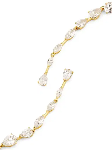 Adriana Orsini Women's Anna 18K-Gold-Plated & Cubic Zirconia Linear Earrings - Gold | Thumbnail 3 Adriana Orsini Women's Anna 18K-Gold-Plated & Cubic Zirconia Linear Earrings - Gold | Thumbnail 3