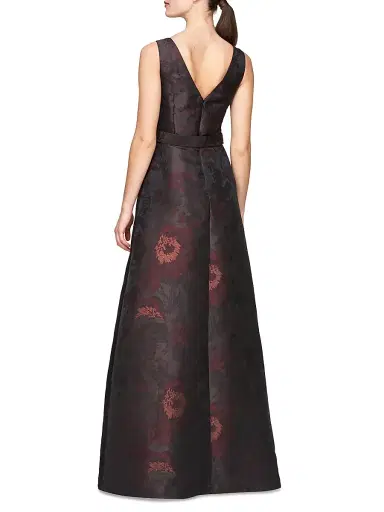 Kay Unger Women's Babette Walk-Thru Belted Jumpsuit | Thumbnail 3