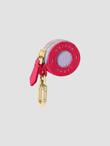 MAISON de SABRÉ Women's Leather AirTag Charm - Fuchsia Lavender | Thumbnail 3 MAISON de SABRÉ Women's Leather AirTag Charm - Fuchsia Lavender | Thumbnail 3