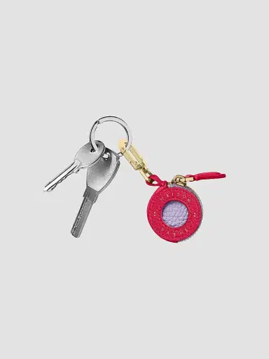 MAISON de SABRÉ Women's Leather AirTag Charm - Fuchsia Lavender | Thumbnail 4 MAISON de SABRÉ Women's Leather AirTag Charm - Fuchsia Lavender | Thumbnail 4