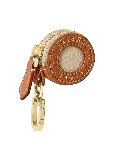 MAISON de SABRÉ Women's Leather AirTag Charm - Pecan Brown | Thumbnail 3 MAISON de SABRÉ Women's Leather AirTag Charm - Pecan Brown | Thumbnail 3