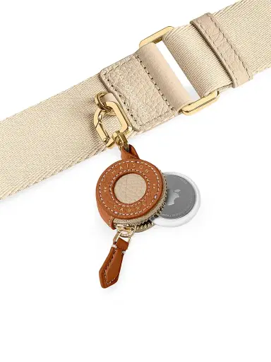 MAISON de SABRÉ Women's Leather AirTag Charm - Pecan Brown | Thumbnail 5 MAISON de SABRÉ Women's Leather AirTag Charm - Pecan Brown | Thumbnail 5