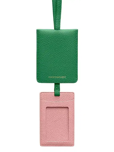MAISON de SABRÉ Leather ID Lanyard Holder - Emerald Lily | Thumbnail 6 MAISON de SABRÉ Leather ID Lanyard Holder - Emerald Lily | Thumbnail 6