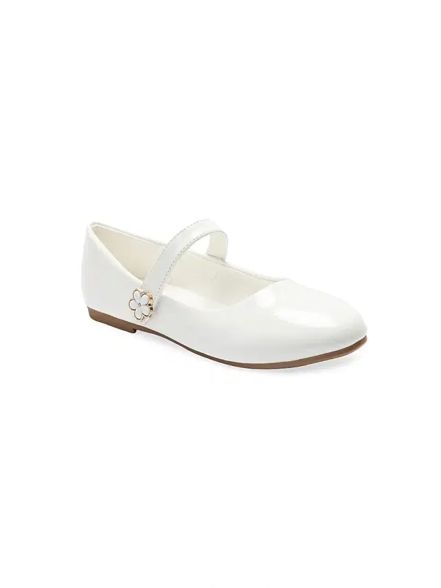 Little Girl's & Girl's Amara Flats - White 5 (Child)