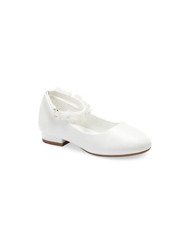 Tulleen Little Girl's & Girl's Seraphina Flats - White 5 (Child)