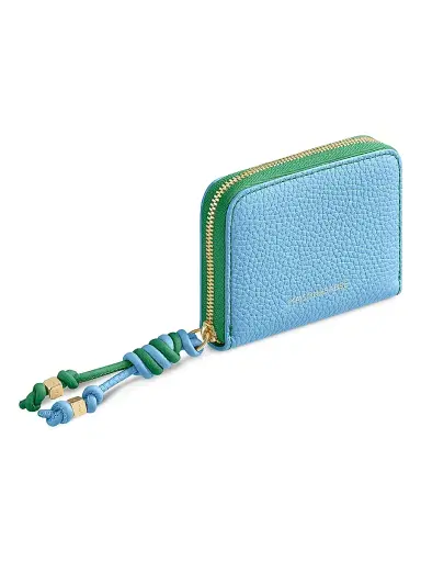 MAISON de SABRÉ Women's Leather Zipped Wallet - Sky Emerald | Thumbnail 4 MAISON de SABRÉ Women's Leather Zipped Wallet - Sky Emerald | Thumbnail 4