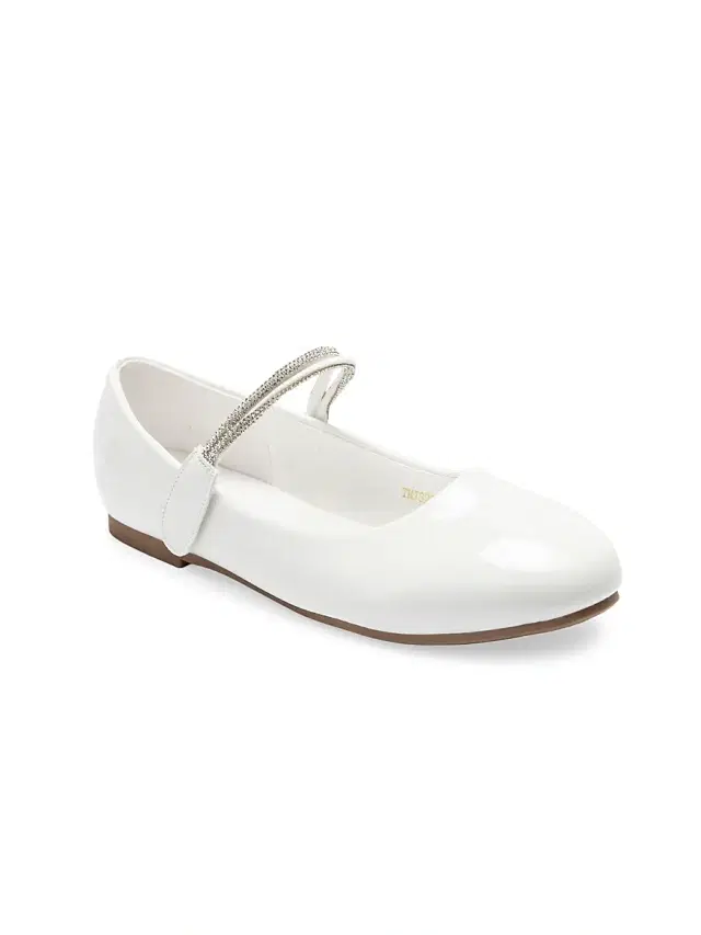 Tulleen Little Girl's & Girl's Celestia Flats - White 5 (Child)