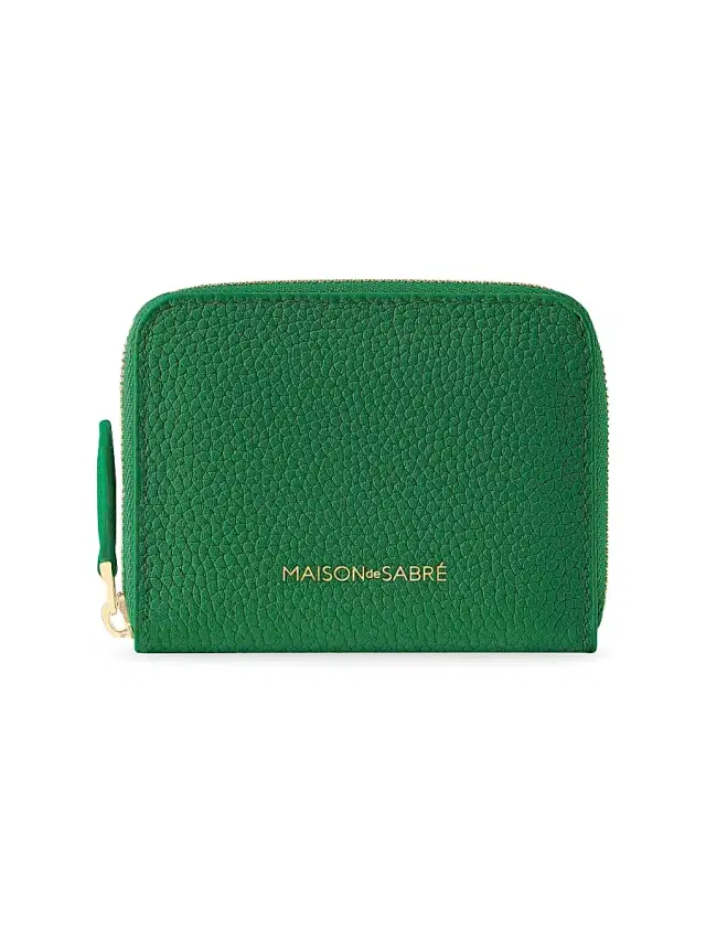 Maison de Sabre Women's  Leather Zipped Wallet - Emerald Green