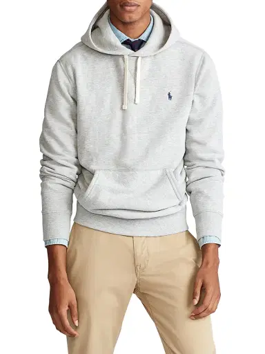 Polo Ralph Lauren Men's RL Fleece Hoodie - Grey Heather - Size XS | Thumbnail 3