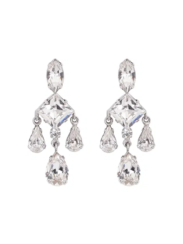 Women's Amiri Rhodium-Plated & Crystal Chandelier Earrings - Silver