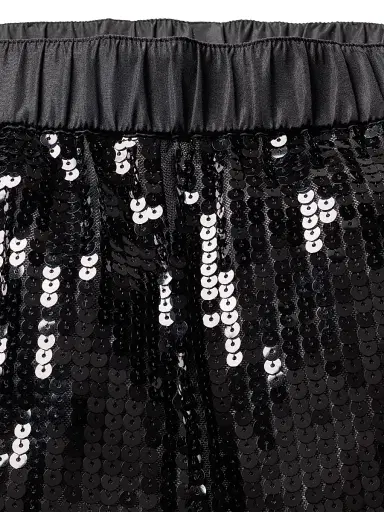 Petite Plume Women's Sequined Cotton Pajamas - Black - Size Large | Thumbnail 8 Petite Plume Women's Sequined Cotton Pajamas - Black - Size Large | Thumbnail 8