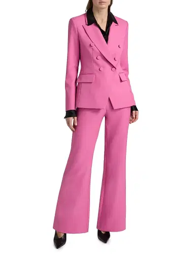 Toccin Women's Kylie Double-Breasted Blazer - Fuchsia | Thumbnail 2 Toccin Women's Kylie Double-Breasted Blazer - Fuchsia | Thumbnail 2