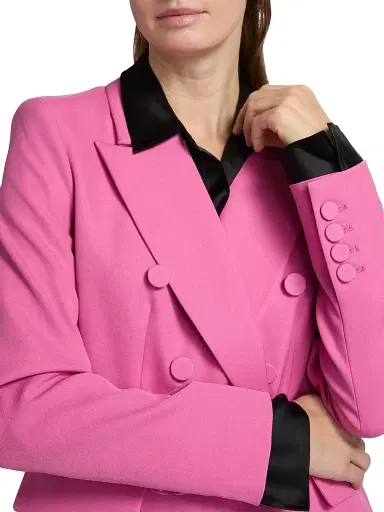 Toccin Women's Kylie Double-Breasted Blazer - Fuchsia | Thumbnail 6 Toccin Women's Kylie Double-Breasted Blazer - Fuchsia | Thumbnail 6